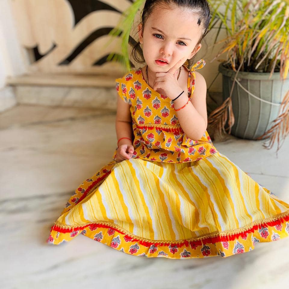 Party Wear Stitched Designer Lehenga Choli For Baby Girl at Rs 749/piece in  Surat